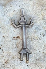 CAST SILVER NAVAJO YEI FIGURAL PIN