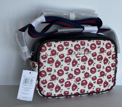 NWT  COACH JAMIE CAMERA  CROSSBODY  BAG IN FLORAL PRINT 100%AUTHENT1C