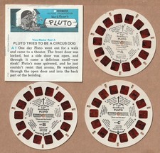Set of three vintage View-Master reels Walt Disney s Pluto with booklet 1970s