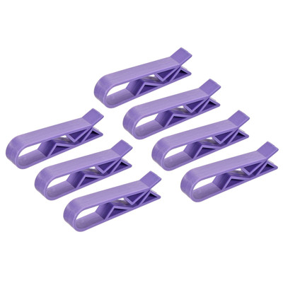 Garbage Bin Clip Kitchen Trash Bag Non-Slip Clip Clamp Purple, Pack of 16