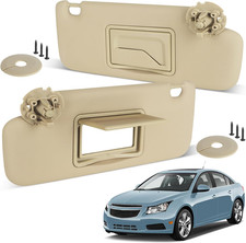 Sun Visor Driver Passenger Side for 2011-2019 Chevy Cruze, Beige, Left Right Sid