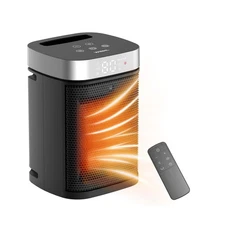 Portable Space Heater, Three Heating Modes (700W/1000W/1500W), with Remote Co...