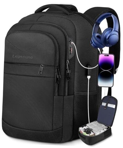 17-Inch Large Travel Laptop Backpack with Carry-On Capacity-image