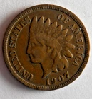 1907 UNITED STATES PENNY - INDIAN HEAD - Great Coin - Lot #A1