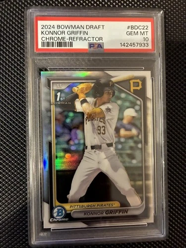 2025 Bowman Draft Chrome #BDC-22 KONNOR GRIFFIN Refractor 1st Bowman PSA 10 🔥