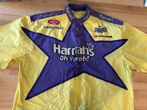 Foyt Racing Harrah’s NASCAR Pit Crew Shirt, XXL, Larry Foyt