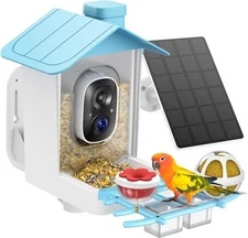 Smart Bird Feeder with Camera Solar Powered, Birdfeeder Cam for Outside