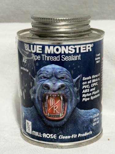 Mill-Rose Blue Monster White Pipe Thread Sealant 8 oz DENTED CAN
