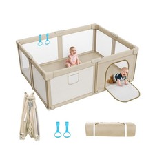 Foldable Baby Playpen: 71 x 59 Super Large Playpen for Babies and