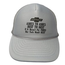 Chevrolet Ashes To Ashes Dust To Dust Rope Trucker Hat Gray One Size Otto