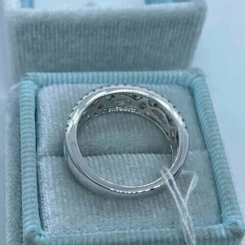 Alianza de boda de eternidad de diamantes creada en laboratorio corte baguette de 3 quilates enchapada en oro blanco de 14 k Foto 2 de 3