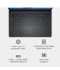 Dell Dc15250 15.6" Intel® Core™ 3-100U, 6 cores 512 GB SSD 8 GB DDR4. New Sealed