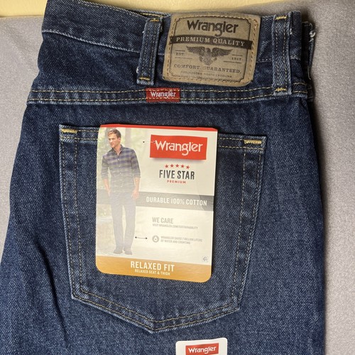 NWT Wrangler Five Star Premium Flex For Comfort Relaxed Boot 34x38 Men’s Jeans - Picture 3 of 5