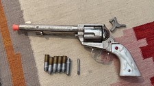 Vintage Nichols Stallion 45 Cap Gun Toy w/ Bullets Parts or Repair Cowboy Kids
