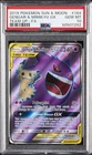 2019 POKEMON SUN & MOON TEAM UP #164 FULL ART/GENGAR & MIMIKYU GX PSA 10