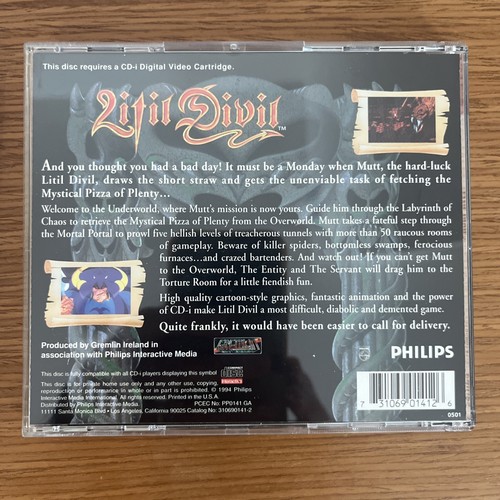 Litil Divil (Philips CD-i) Case, Disc, Manual, slipcover - Picture 6 of 10
