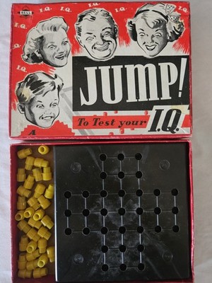 Vintage Bell Jump Puzzle Spiel zum Testen Ihres IQ Komplettsatz 50er Jahre Spiele