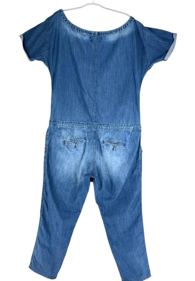 Maison Scotch Damen Kurzarm Denim Overall Größe 4 - L - Bild 2 von 4