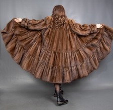 16649 NEW GORGEOUS REAL RUSSIAN SABLE COAT FUR JACKET SWINGER BEAUTIFUL SIZE XL