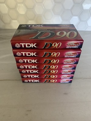 NEW TDK D90 Blank Audio Cassette Tapes 7 Pack Lot Sealed High Output IECI Type I