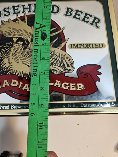 Vintage Moosehead Beer Imported Canadian Lager Framed Beer Sign Mirror 12 x 9.5" - Picture 7 of 7
