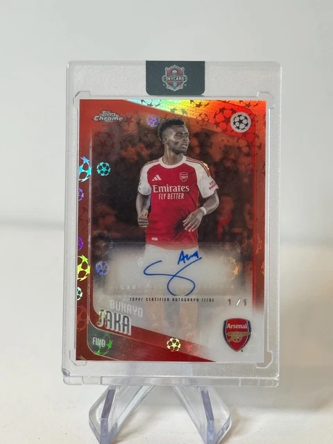 Topps UCC 2025-2026 Logofractor  1/1 Bukayo Saka Auto Arsenal FC