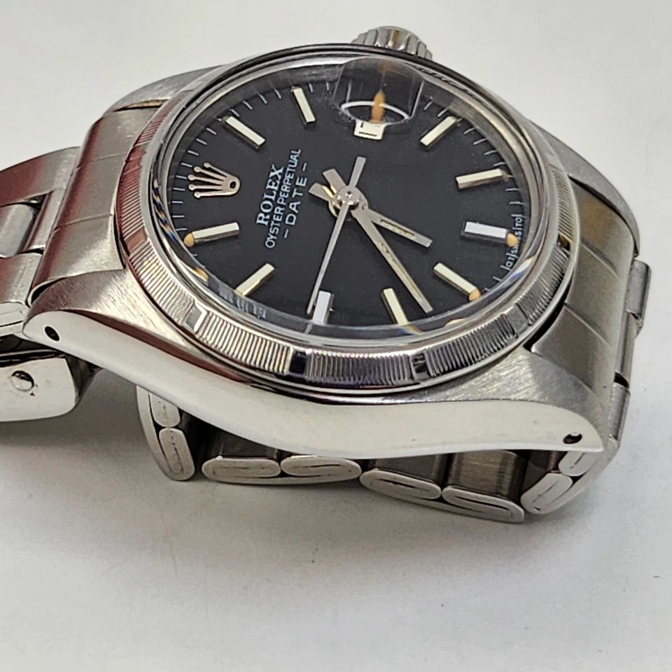 Женские автоматические часы Rolex дата 26 мм черный циферблат устричная сталь 6919 около 1974 г. - Изображение 3 из 4