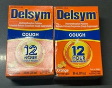 Delsym 12 Hour Cough Relief Liquid Orange 3 OZ bb 1/27