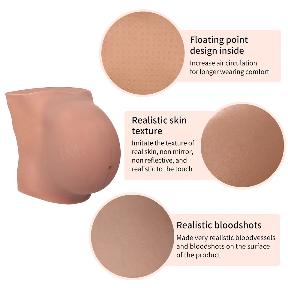 IMI Silicone Pregnant Belly Artificial Fake Pregnant Belly for Maternity Cosplay - Image 3 of 4