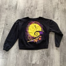 Disney Tim Burton's The Nightmare Before Christmas Sweatshirt Size Large Black