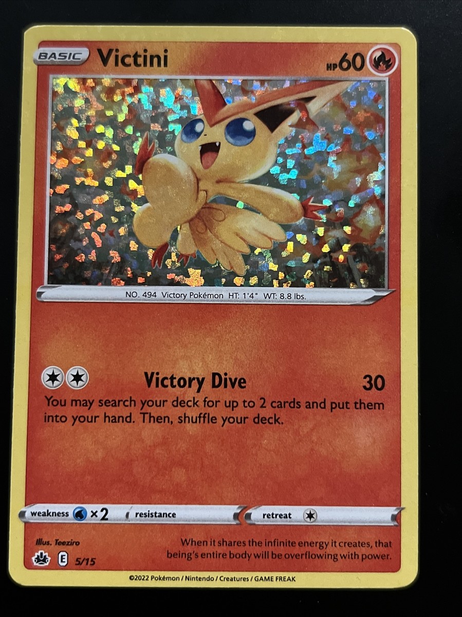 5 15 pokemon card Victini Holo 5/15 McDonald's Pokemon Card 2022 Mint NM