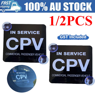 Cpv Sticker 1/2pcs Commercial Passenger Vehicle Sign(CPV) -High Quality PVC Printed ...
