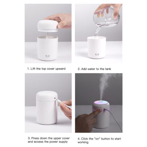 LED Defuser USB Electric Air Diffuse Night Light Up Home Aroma Oil Humidifier - Picture 6 of 26