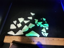 25 Pieces Of Uranium Glass. Tumbled. Sea Glass 6 