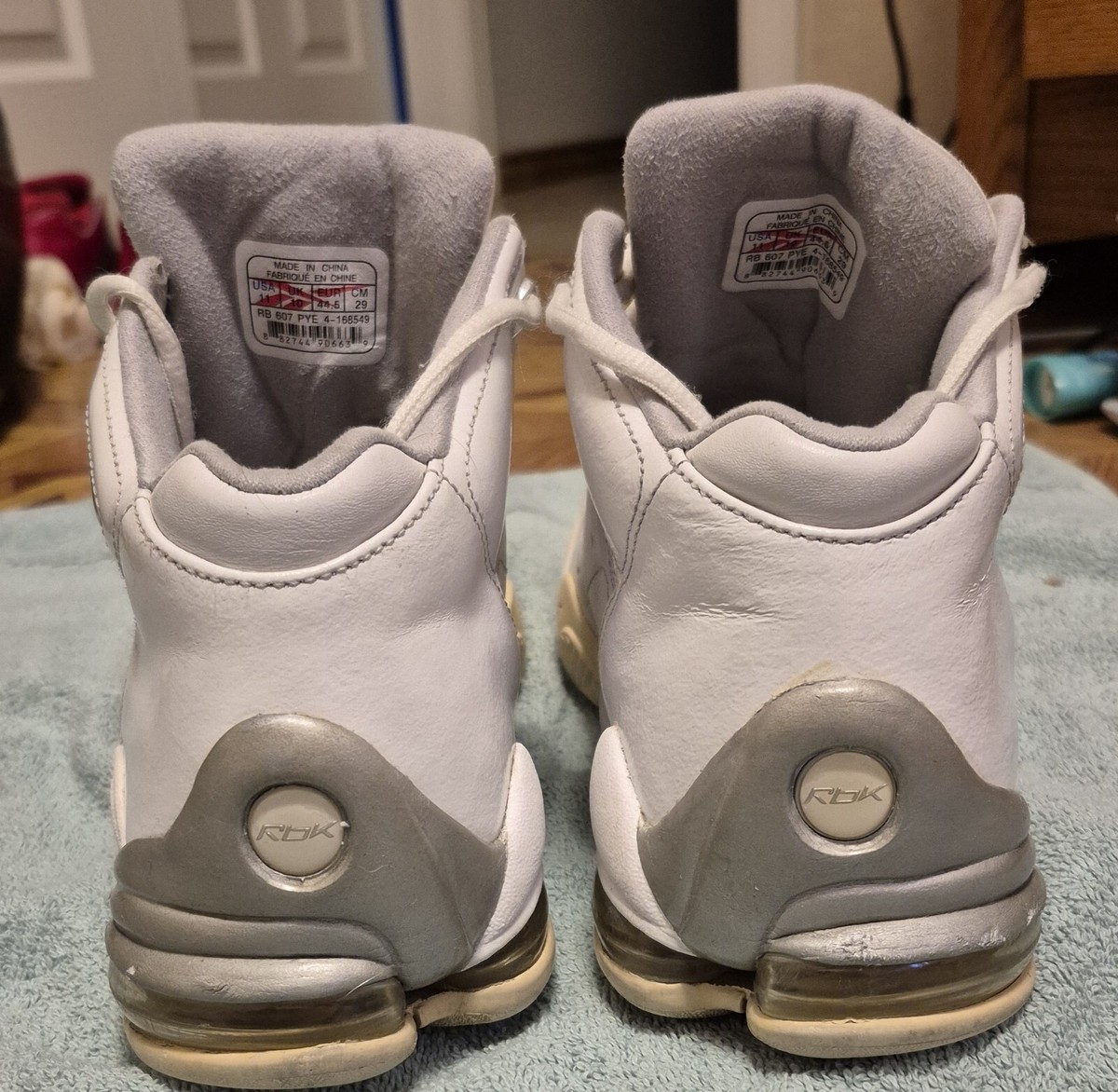 Old School Reebok Shoes RB 607 PYE 4-168549 Basketball 11 White Silver Vtg Rare Old School Reebok Shoes RB 607 PYE 4-168549 Basketball 11  main image 2