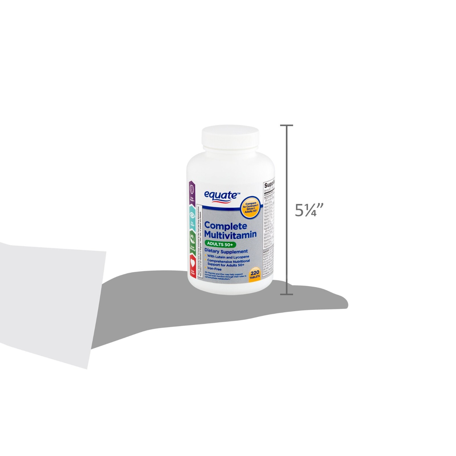 EQUATE COMPLETE MULTIVITAMIN DIETARY SUPPLEMENT ADULTS 50+ 220 TABLETS