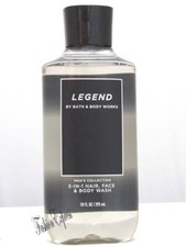 BATH BODY WORKS LEGEND MEN'S 3-IN-1 HAIR FACE BODY WASH 10 FL OZ