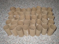 40 Empty Cardboard Toilet Paper Rolls Tubes Craft Project Art Lot DIY