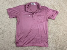 Vintage Sports Casual Polo Shirt Mens Medium Collared Pocket Doctors Inn Pink