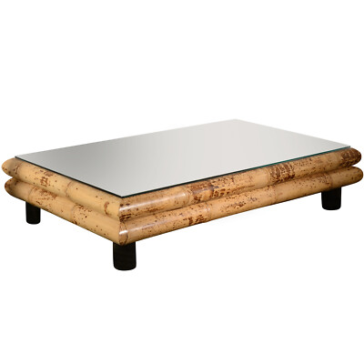 Sofatisch aus Bambus Dream Couchtisch Holz Tisch Glas Wohnzimmer Tief  Japanisch | eBay.de