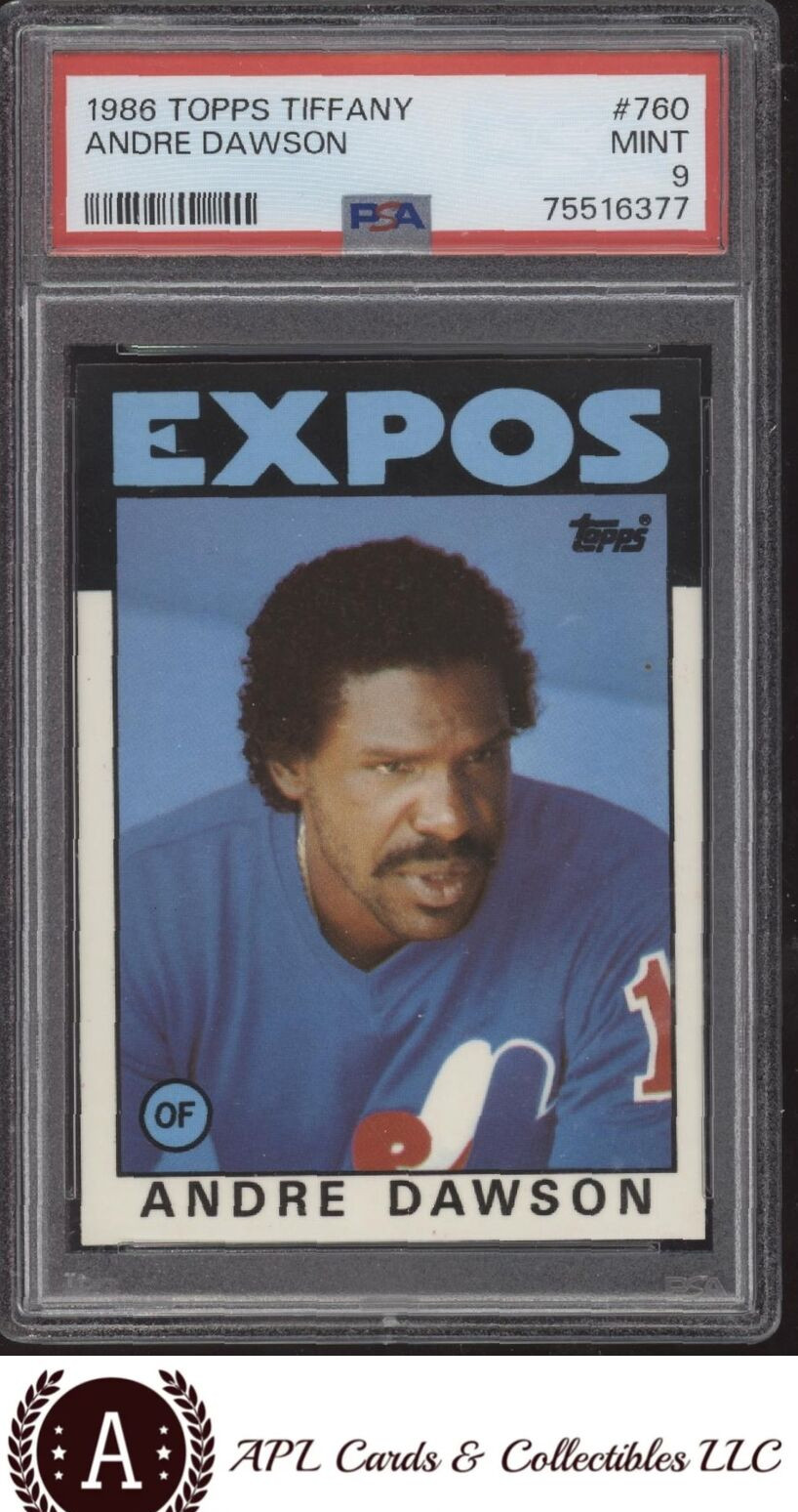 1986 Topps #760 Andre Dawson PSA 9