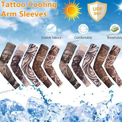 5-10X Temporäre Design Tattoo Armstulpen Arm Tattoo Körperkunst Ärmel UV-Schutz