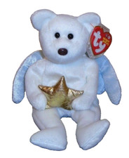 Ty Beanie Baby - STAR the Angel Bear (Holding Gold Star) NEW MWMTs Stuffed Toy