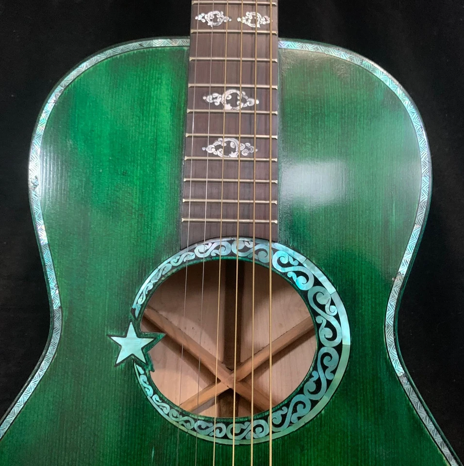 Blueberry Left Handed Handmade Parlor Size Acoustic Guitar Pre-Order 90 Days - Image 3 of 4