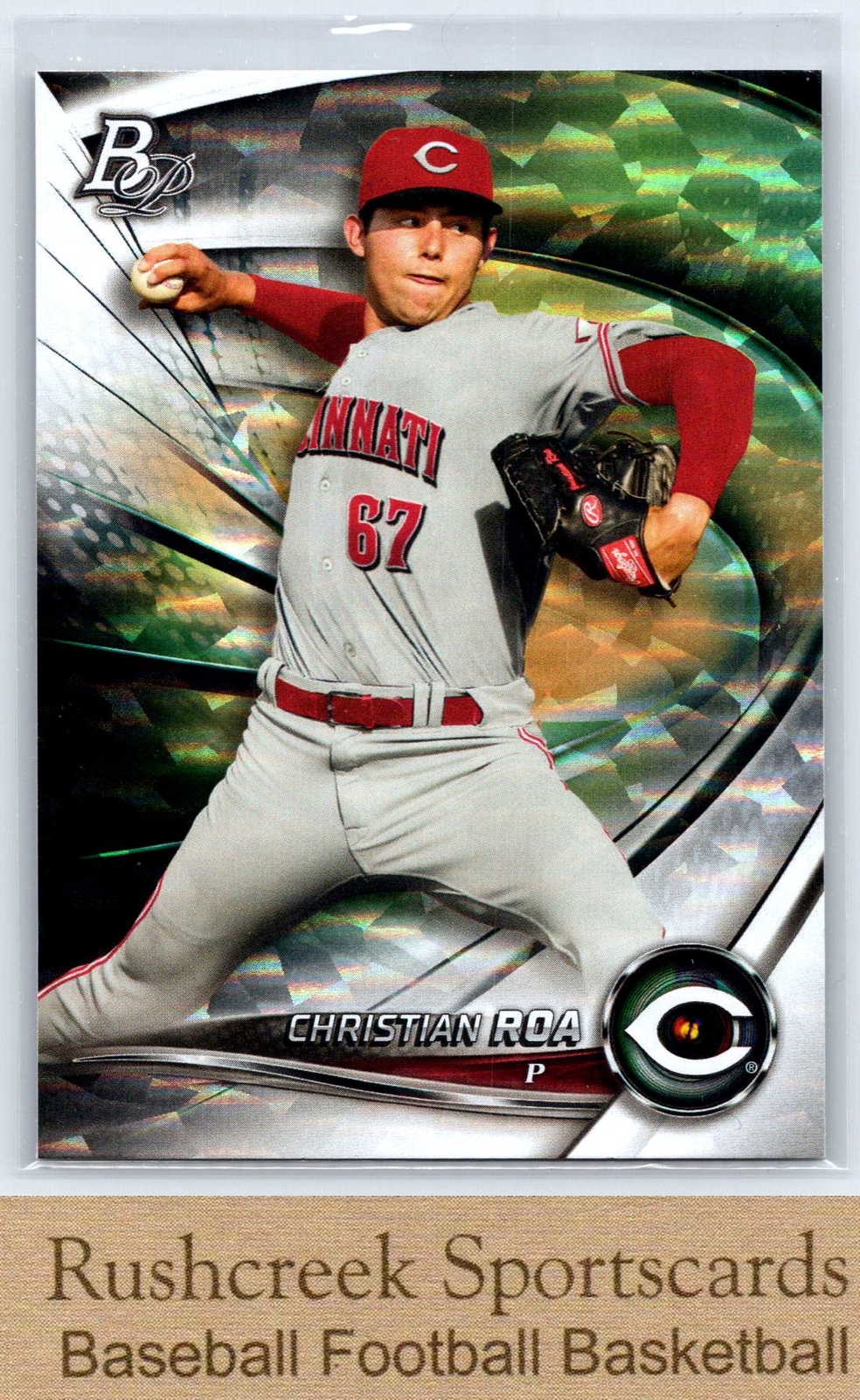 2022 Bowman Platinum #TOP-2 Christian Roa Reds Top Prospects Ice ...