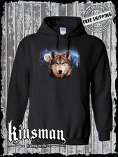Wolf Lightning Moon Hoodie / Sweatshirt Native American Indian