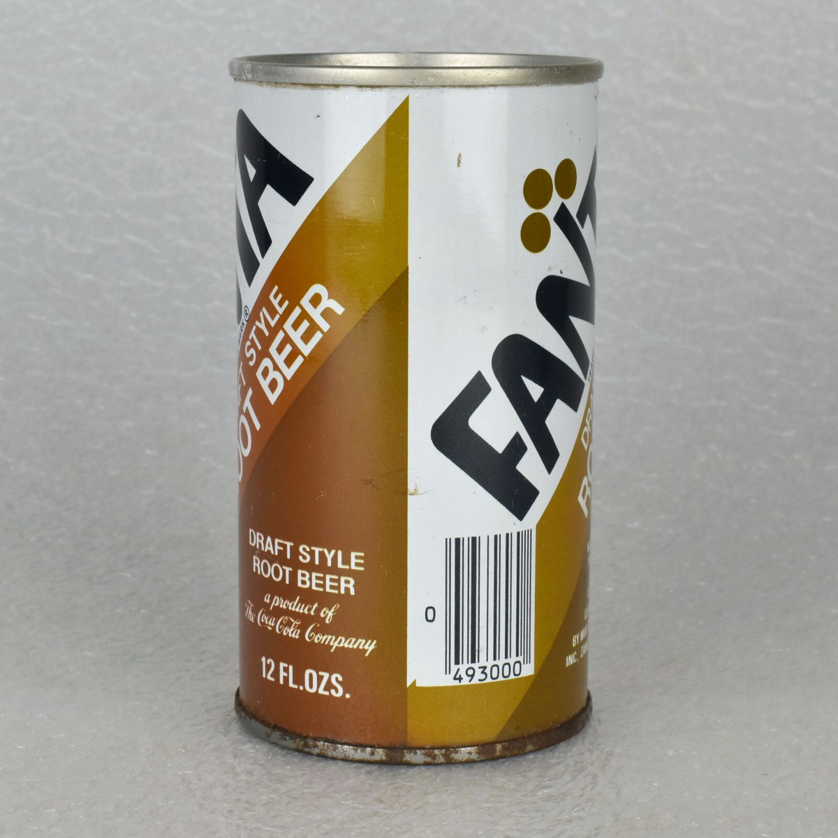 VTG 1970s Fanta Draft Root Beer Soda Pop Can 12oz Straight Steel