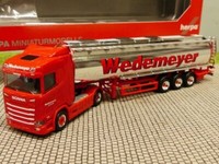 1/87 Herpa Scania Cs 20 Nd Chromtank-Sz Wedemeyer 310079