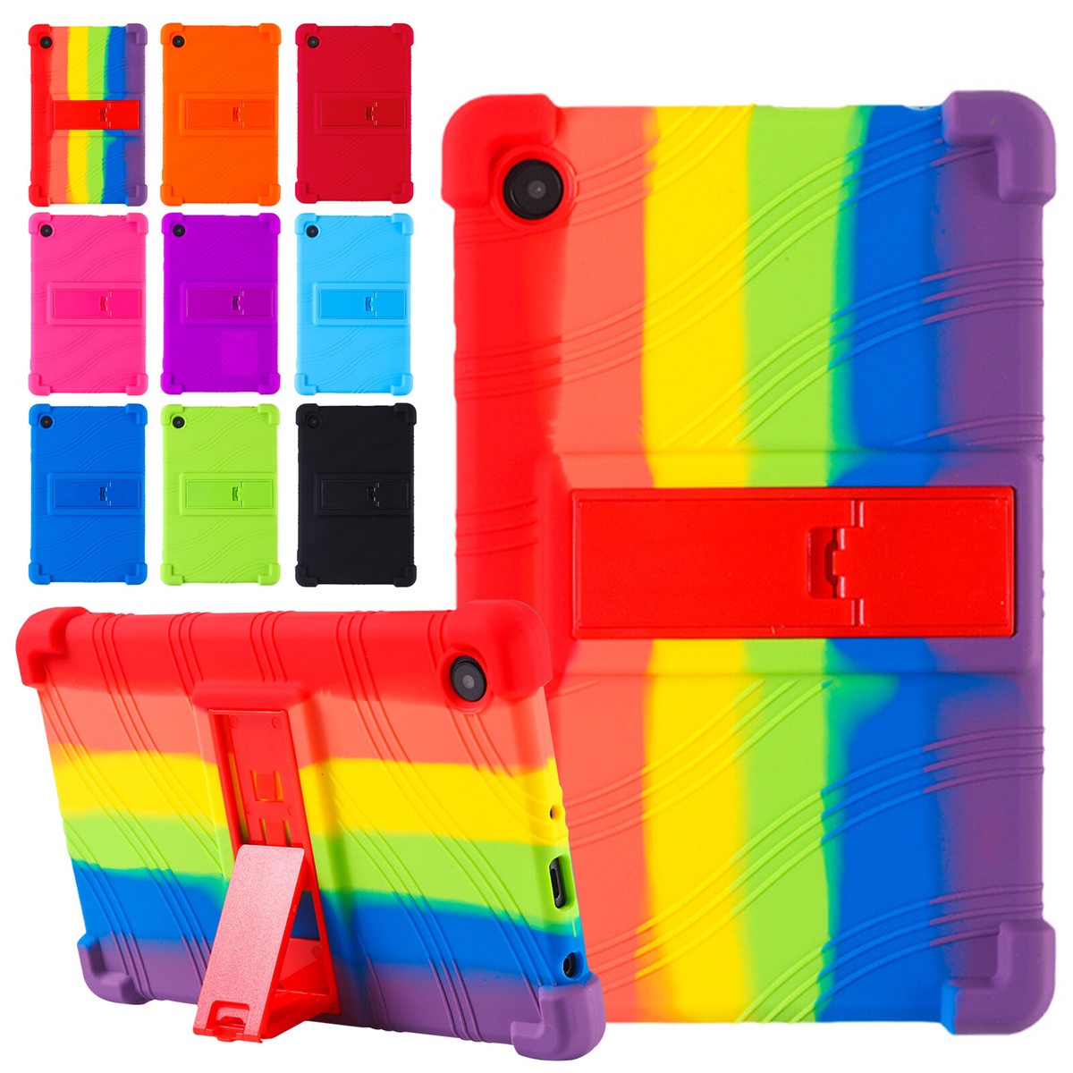 TCL Tab 8 LE Kids Case - DIY Cartoon EVA Foam Protective Cover With Handle & Stand