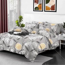 100% EGYPTIAN COTTON PRINTED DUVET COVER SET QUILT BEDDING SETS DOUBLE KING SIZE